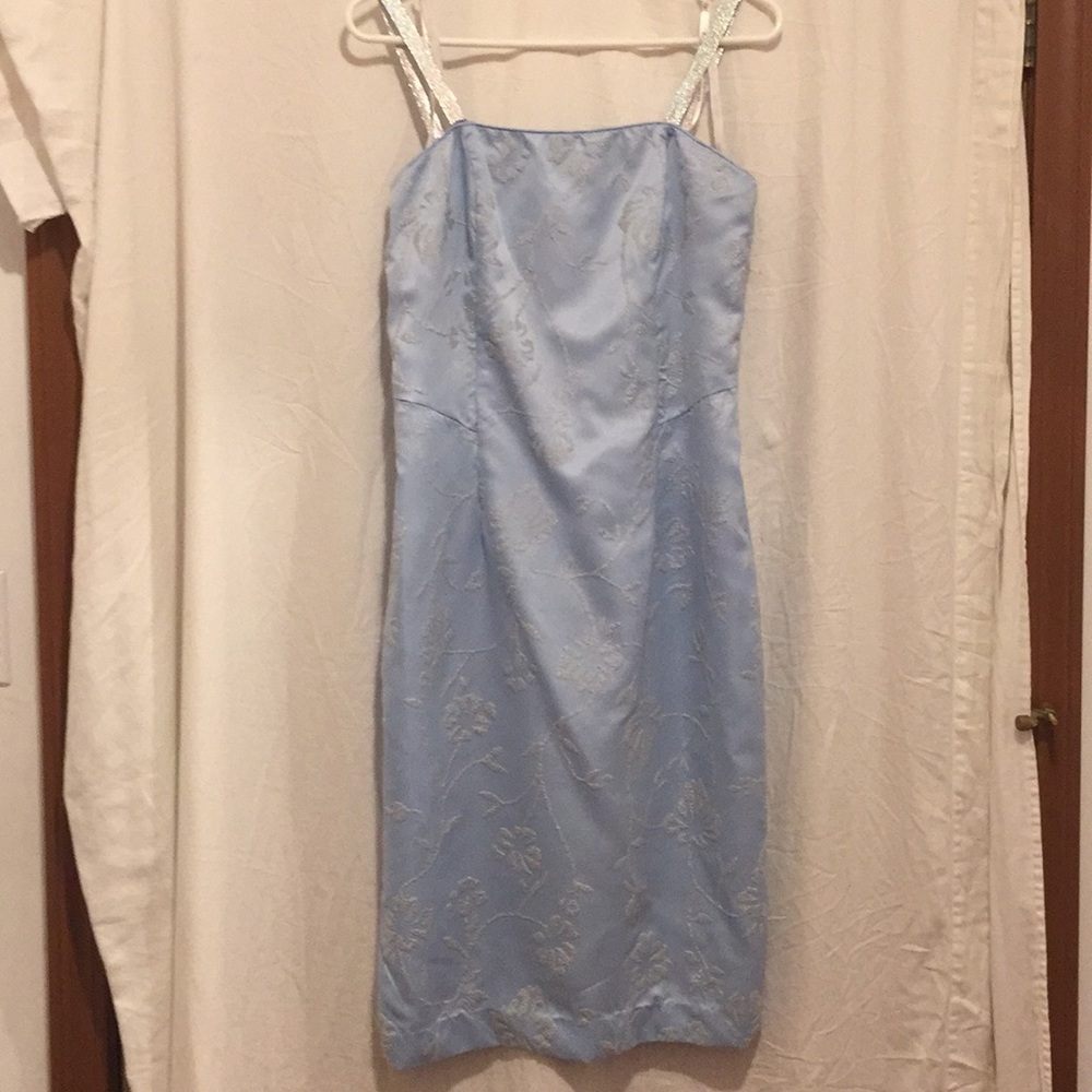 Roberta Formal sleeveless dress size 13/14 blue